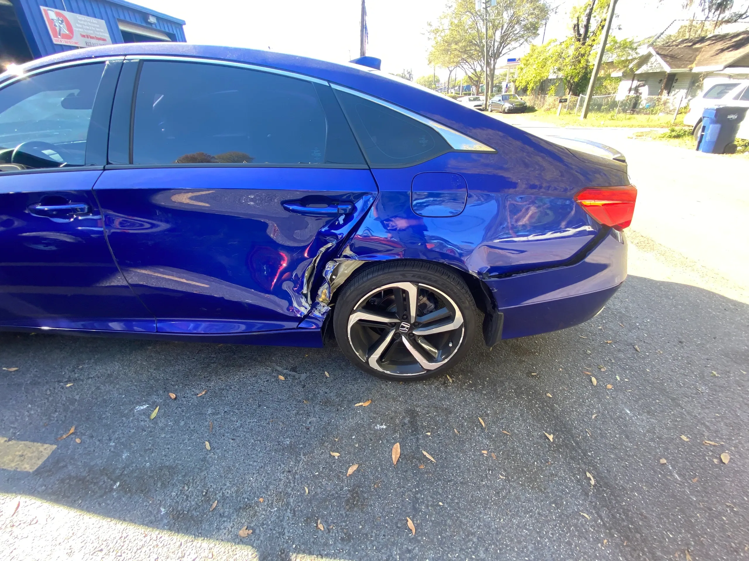 Before major structural damage - collision in Lutz FL